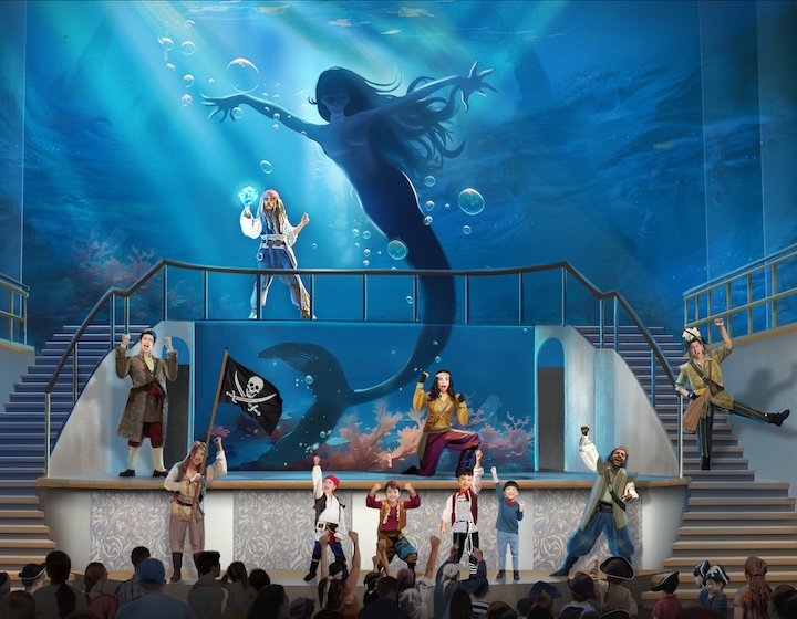 disney cruise singapore 2025 - stage shows on disney cruise - captain jack sparrow & the siren queen