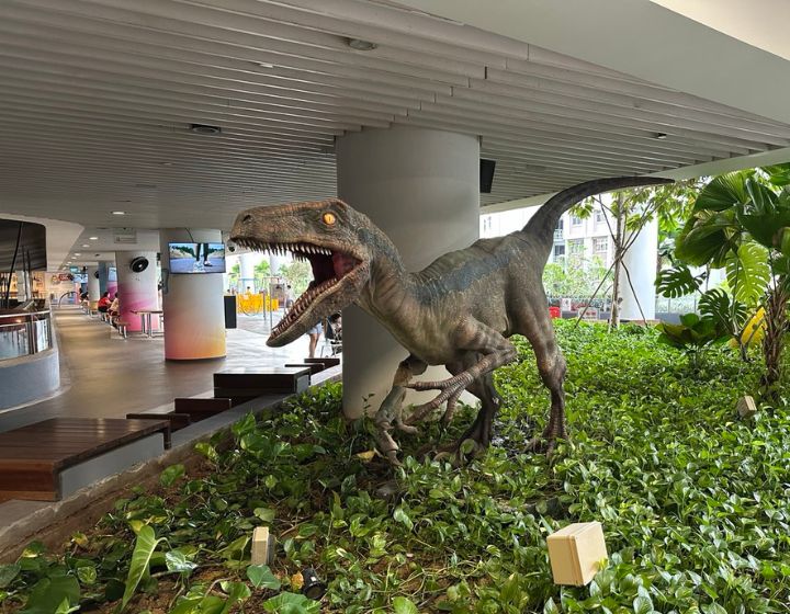 Free dinosaur playground in Singapore - Level 2 Sky Terrace Our Tampines Hub