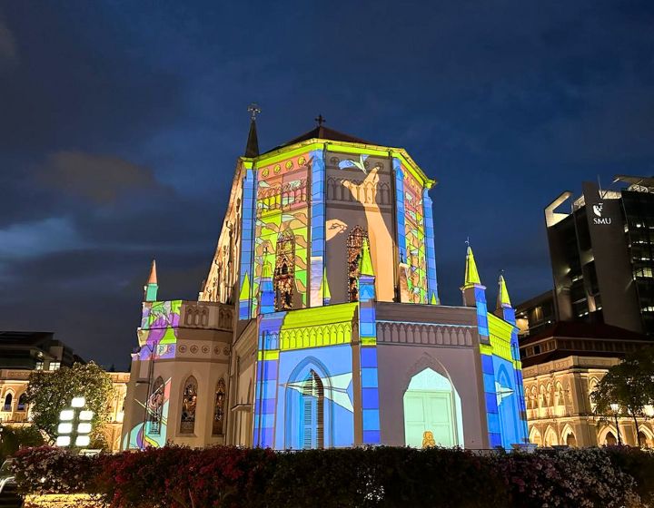 Singapore Night Festival 2024 - CHIJMES projection mapping