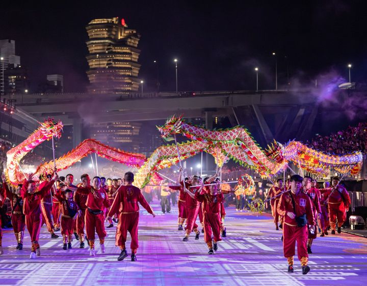 Chingay Parade Singapore - Lion dance, dragon dance 