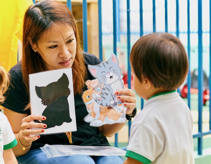 preschool in singapore - adventure tree preschool - multiple locations - teacher teaching child