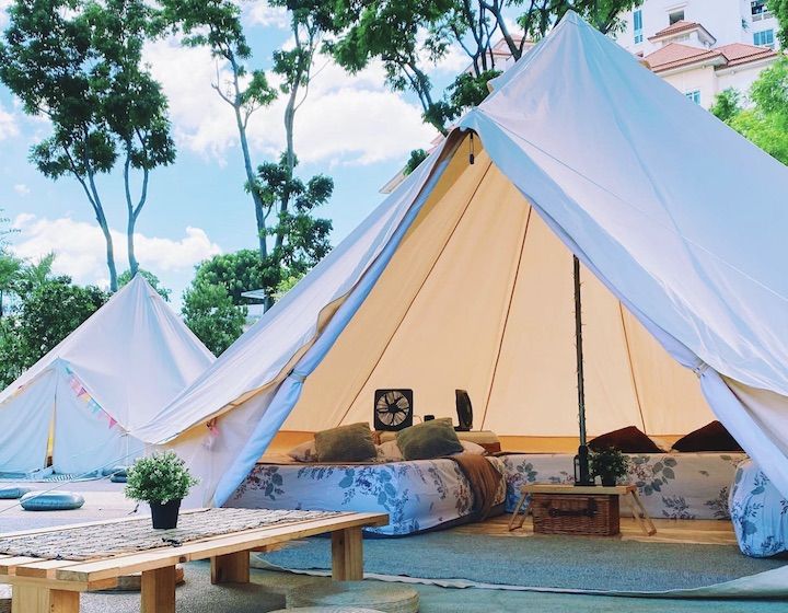 Things to do in Singapore - kids activities - Glamping