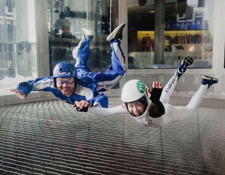 Things to do in Singapore - kids activities - iFLY indoor skydiving