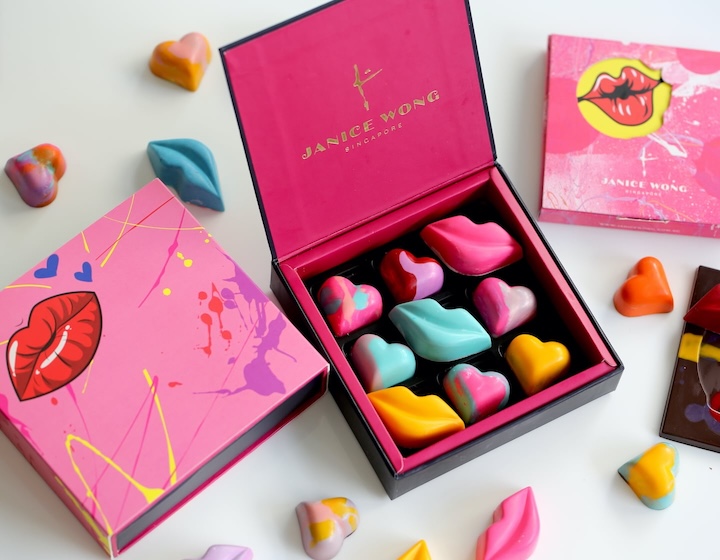 valentines day gifts - janice wong - heart-shaped chocolates